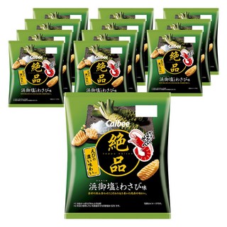 Calbee 卡樂比 傑作河童蝦片 鹹味與山葵口味, 12個, 50g