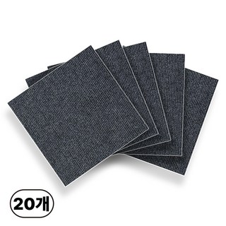 에이제이케이 [정품] 논슬립 흡착식 미끄럼방지 바닥 조각매트, 다크 그레이, 20p