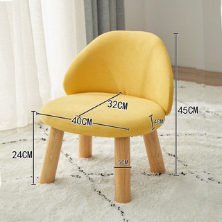 椅凳 板凳 換鞋凳 凳子 小凳子 木頭椅 椅子 實木凳子 布藝全實木靠背小凳子家用經濟型創意客廳簡約小矮凳, 黃色-承重300斤-凳套不可拆洗, 1個