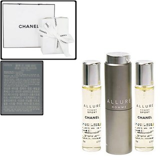 [선물포장+쇼핑백] 샤넬 알뤼르 옴므 스포츠 오 엑스트렘므 EDP 트위스트 앤 스프레이 (본품 20ml 1개+리필 20ml 2개), 1개