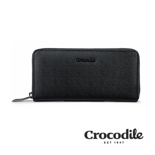 Crocodile鱷魚皮件 真皮拉鍊長夾 男生皮夾推薦 14卡拉鍊 維也納Wien2.0-0103-11306