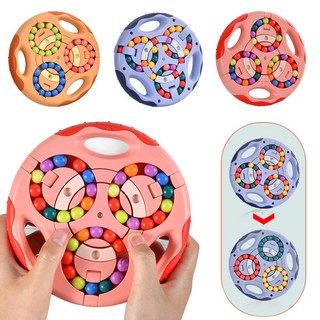 양면 회전 매직빈 큐브 캔 손장난감 스피너 스트레스해소 키덜트 버블 피젯큐브 팝잇 신기한 블럭 키덜트, mc465 블루, 1개