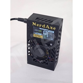NerdAxe 礦機 中文顯示 600G 算力, 黑色外殼含主機