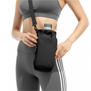 깔끔더하기 물병가방 텀블러 보틀백 파우치, 1개, 블랙