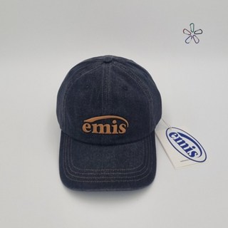 [국내 매장 정품] 이미스 원톤 워시드 데님 볼캡 ( GRAY DENIM ) + 카라비너