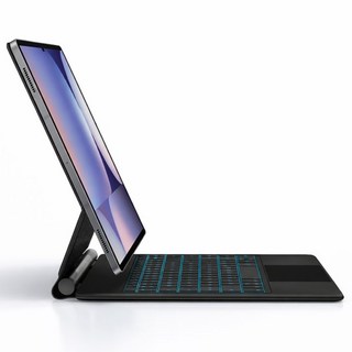 HUWEI 매직키보드 케이스 갤럭시탭 S10/S9/S8 Ultra 14.6인치 전용, 블랙, 갤럭시탭 S8 울트라 14.6