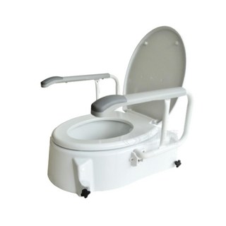 日華 感恩使者 馬桶增高器 ZHTW2018 可掀式扶手 三段高度調整 承重120公斤, 1個, 馬桶增高器 附贈坐墊貼3副+坐墊套(隨機