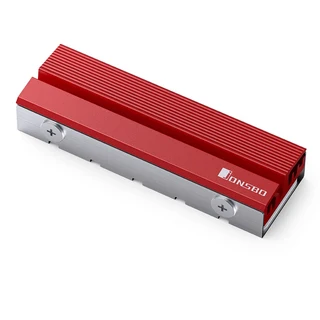 JONSBO M.2 SSD 鋁合金散熱片，高效降溫，延長SSD壽命，穩定高速傳輸，適用多種尺寸主機板, 紅, 1個, M.2-6