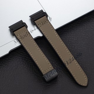 Garmin 佳明 Fenix8 7 6 970 G2 965 折疊扣磁吸錶帶 20mm/22mm/26mm 矽膠貼皮錶帶, 瘋馬紋深棕,22mm【佳明專用扣】, 1個