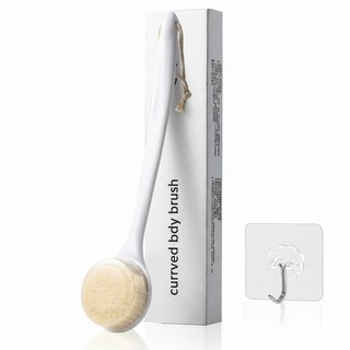 아뜨리 커브 등드름 샤워 바디 브러쉬, 화이트, 1개, 1개입