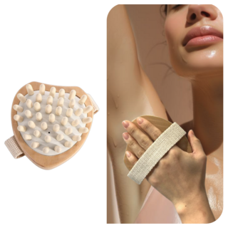 InLoop 디톡스 바디 괄사 림프마사지기, 내츄럴우드, 1개