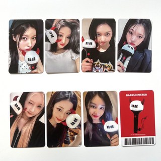 BABYMONSTER 寶怪 周邊應援燈 小卡 LIGHTSTICK PHOTOCARD 李茶仁 RAMI, 1個, 7張一套 亮膜
