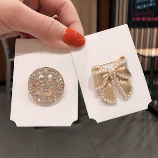 珍珠胸針胸花 適用於開衫、絲巾 作為精緻飾品別針徽章