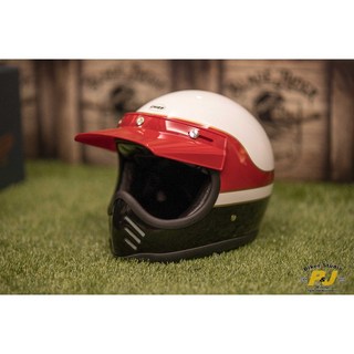 P&J 捷寶 騎士部品 Chief Athena FRP 復古安全帽 越野帽 紅色彩繪 玻璃纖維, 紅色彩繪,XXL, 1個