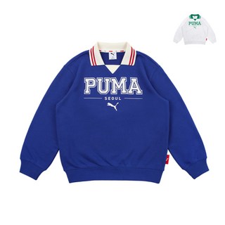 PUMA 푸마 키즈 배색카라 맨투맨-PK51MC302