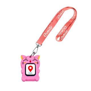 Osmile GPSKD1000 兒童定位手錶 附頸繩, 粉貓, 1.44吋, 不適用