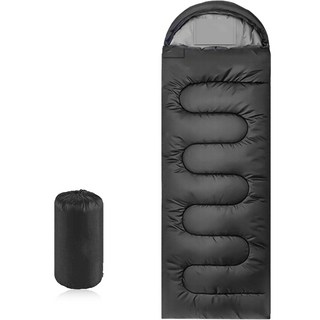 Moteur 머미형 캠핑 침낭 사계절 공용 수납 가능 신축 자유 백패킹 이불 압축가방 베이직형 겨울 동계 차박 220*75cm, 블랙, 1개, 1KG