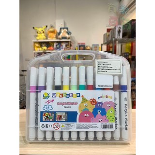 Washable 丙烯馬克筆 TK8012 適用於金屬、木頭、玻璃、石頭, 1套, 24個