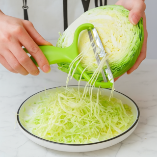 다용도 주방용 편리한 채소 채썰 슬라이서, 1개, 그린