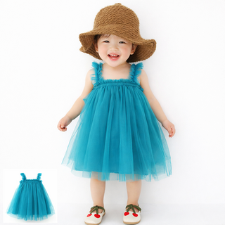 여아 샤원피스 블루튜튜원피스 공주원피스 여름나시 키즈드레스 파티원피스 블룸샤샤원피스