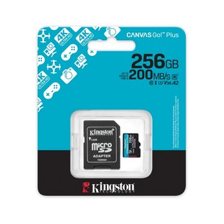 金士頓 Canvas Go!Plus SDCG4 記憶卡 64G 128G 256G microSD U3 高速記憶卡 TF卡, 1個, 256GB