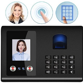 人臉識別打卡機，臉部指紋密碼多種打卡，大容量儲存，考勤報表匯出，語音提示, 1個, 01H人臉+指紋+密碼打卡機
