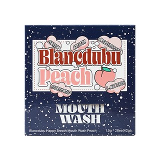 블랑두부 해피브레스 구취제거 무알콜 과립형 가글 마우스워시(피치), 1세트, 42g