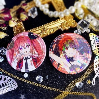 約會大作戰周邊鐳射徽章 - 時崎狂三 四糸乃 鳶一折紙, 10843款徽章-七罪,58MM（馬口鐵底）