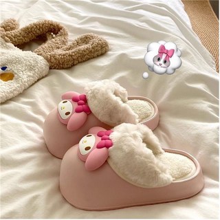 Doly棉拖鞋女冬季情侶居家半包厚底防滑保暖月子鞋室內毛拖鞋可拆卸