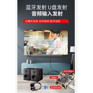柏兴蓝 M01 藍芽5.0音頻視頻模塊 支援USB播放 藍芽接收發射器 雙聲道切換, 詳見包裝, 1個