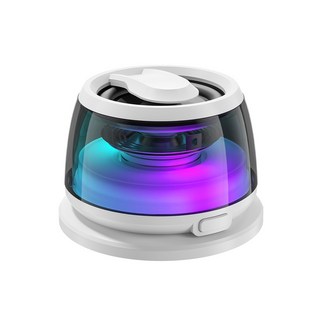 藍牙磁吸小音響 磁吸小喇叭 迷你無線藍牙音箱 超長續航 全息音效, 磁吸藍牙小音響-白色