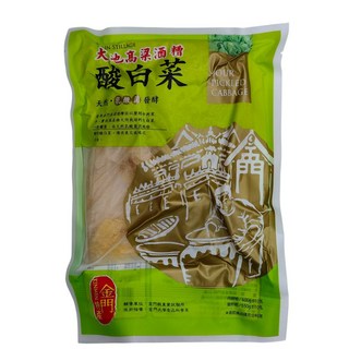 金名祖貢糖 高粱酒糟酸白菜 (600g±10%) - 金門特產，天然乳酸發酵，酸脆爽口, 600g, 1個