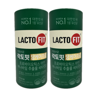 락토핏 당케어 유산균, 60g, 2개