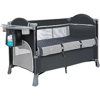 可折疊嬰兒床 (附蚊帳+尿布台), 深灰色