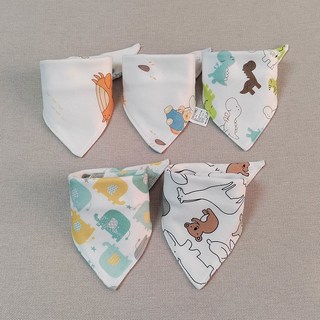 아기 턱받이 침받이 5개 세트 두건 면 삼각형 부드러운 침 수건 신생아 돌아기, 중국, 10