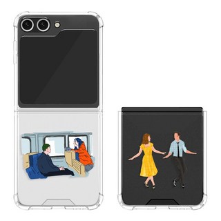 갤럭시 Z플립 시리즈 영화 캐릭터 투명 범퍼 케이스