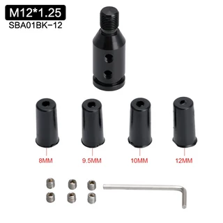 변속기 노브 기어 수동 범용 합금 알루미늄 스레드 M10x1.5/M12x1.25 시프트 어댑터 자동차 PQY-SBA01, 2)M10x1.5 Black