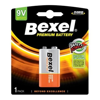 [벡셀]알카라인 건전지 9V 6LF22 1입, 1개입, 1개