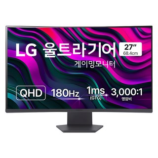 LG전자 QHD 울트라기어 게이밍 모니터 27GS60QC