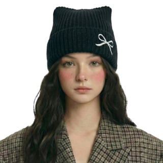 뮤트아웃 고양이 비니 모자 고양이귀 캣비니