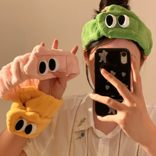 숭람 귀여운 캐릭터 찍찍이세안헤어밴드 3종세트