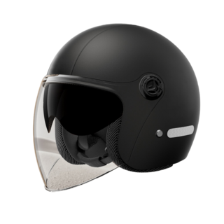 JODDA 국가 표준 3C 인증 전동차 헬멧 오토바이 헬멧 보온 안전모 이중 선글라스, 블랙