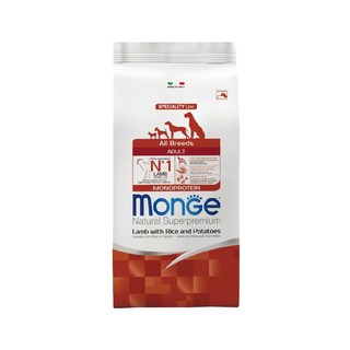 瑪恩吉 Monge 優質超級配方 單一蛋白 成犬 羊肉+米+馬鈴薯 全犬糧 2.5公斤, 羊肉, 2.5kg, 1袋