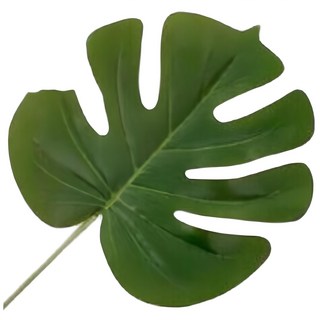 ONEDAY 熱銷仿真龜背葉/椰樹葉/春雨葉/西瓜葉 仿真植物 拍攝道具 現貨, 綠色, 1個