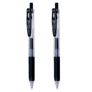 사라사 클립 볼펜 0.5mm, 블랙, 2개