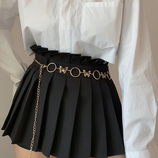 腰鏈 腰帶 褲子配飾 腰鏈女配裙子裝飾金屬鏈條復古褲鏈配銀色細腰帶腰封連衣裙收腰