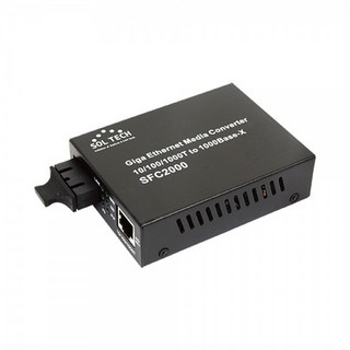 SOLTECH 기가비트 싱글모드 SC타입 TP 1포트 광컨버터, SFC2000-TL20, 1개