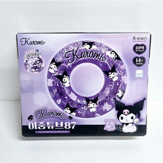 쿠로미 글리터 이중튜브 87cm 수영장 물놀이 튜브 산리오 캐릭터 튜브