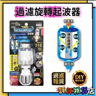 米諾諾過濾旋轉起波器 台灣現貨 水龍頭過濾器 水質過濾 360度旋轉水龍頭濾水, 1個, 過濾旋轉起波器濾心2入裝