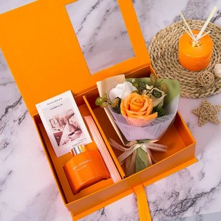蒂普提克香薰禮盒：花束擴香瓶、香薰精油、藤條擴香組，婚禮伴手禮/交換禮物推薦, 1個, 拿破崙之水（橙色禮盒）